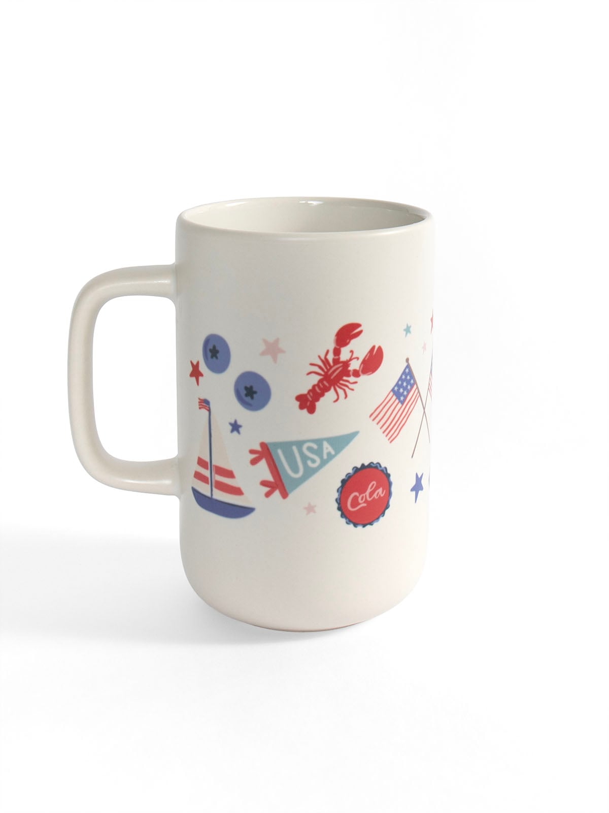Coastal Americana Tall Ceramic Mug - Pippi Post