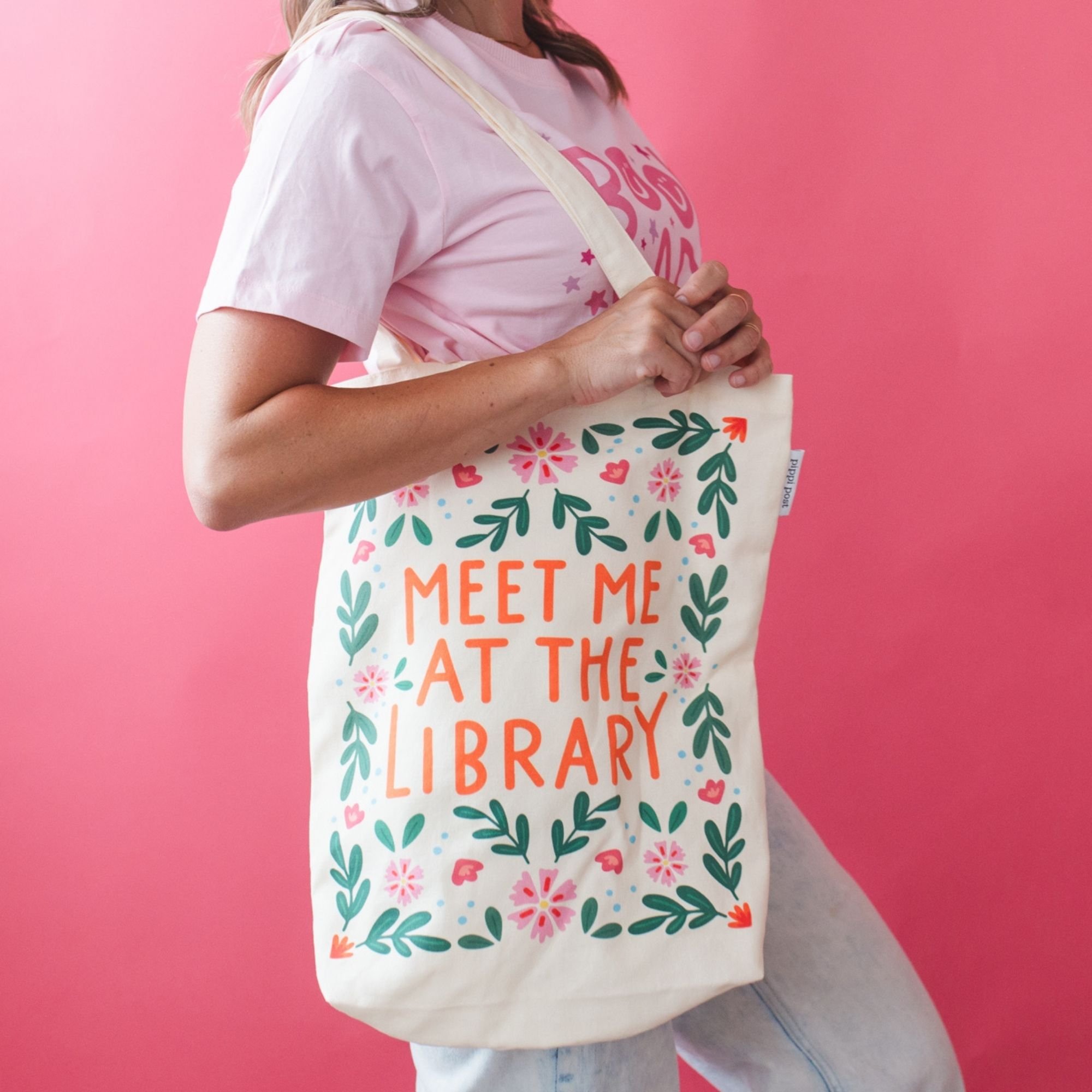 Meet Me At The Library Canvas Tote Bag - PREORDERING