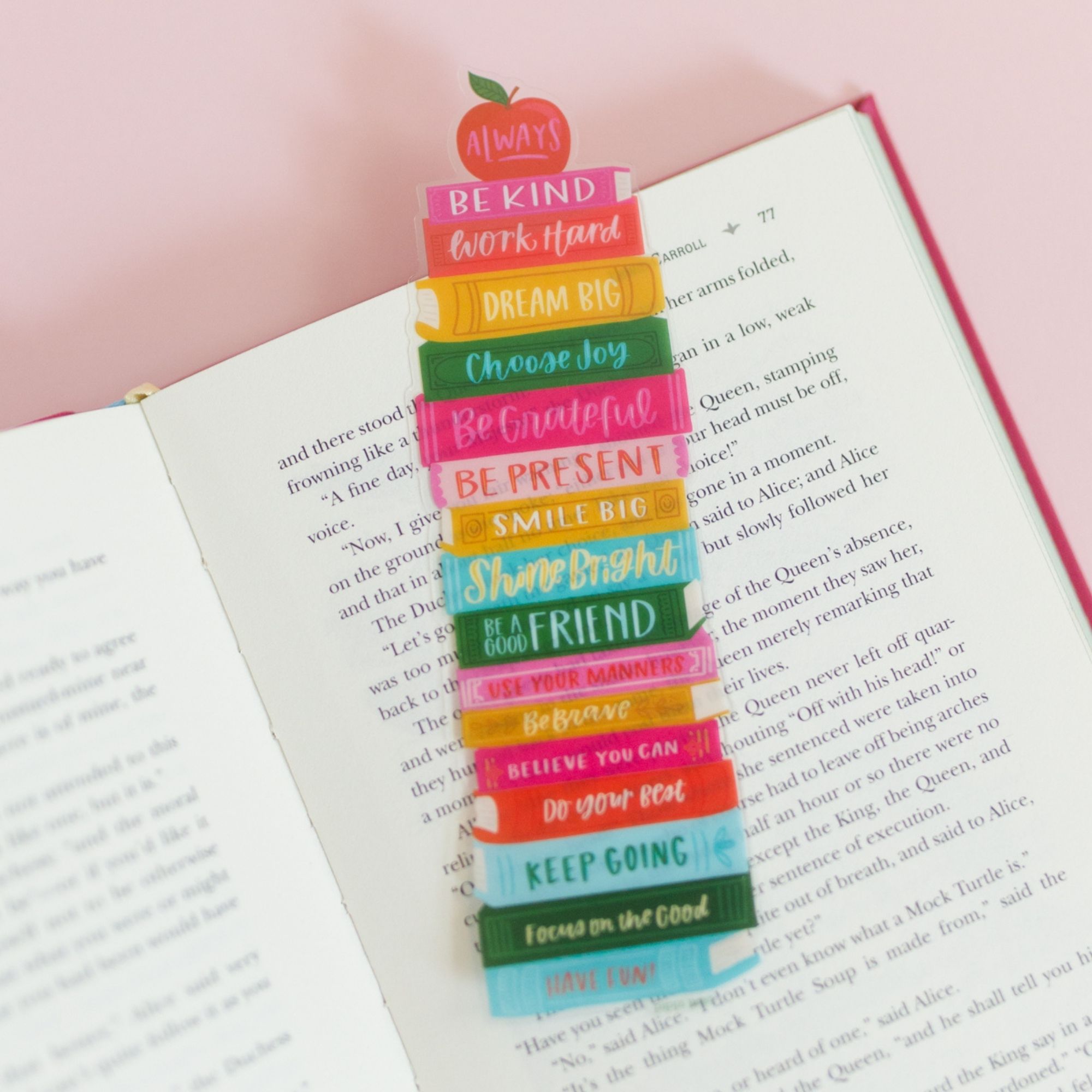 Affirmations Book Stack Transparent Bookmark
